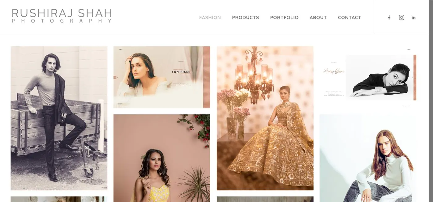 Historical capture of the Rushiraj Shah photography website